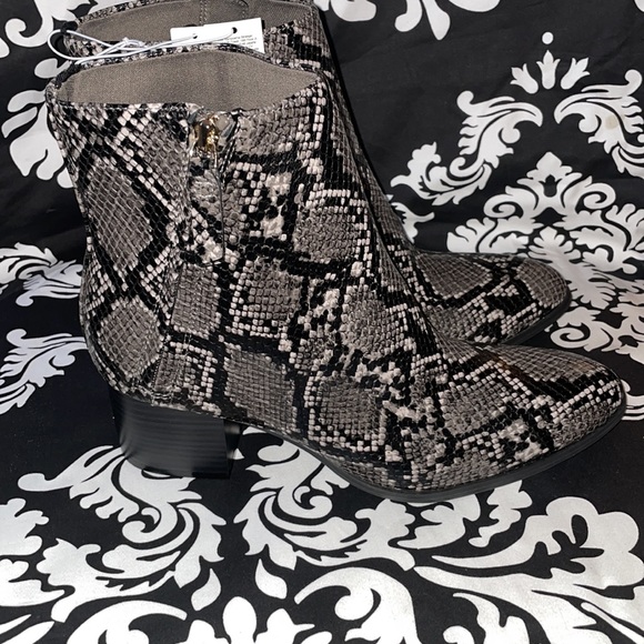 Faux Snakeskin Booties - Picture 2 of 7
